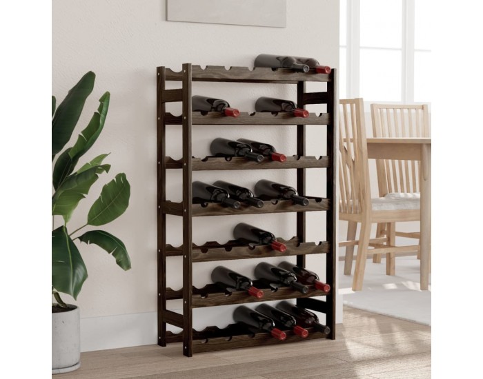 Sonata H Поставка за вино за 42 бутилки, черна, бор масив