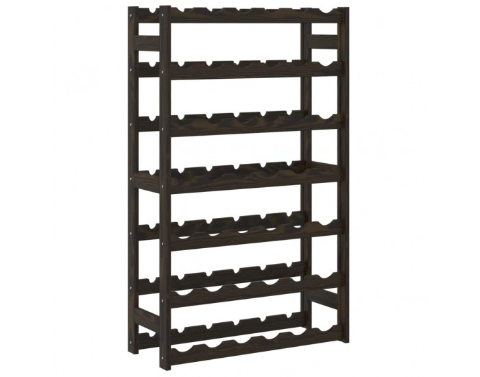 Sonata H Поставка за вино за 42 бутилки, черна, бор масив