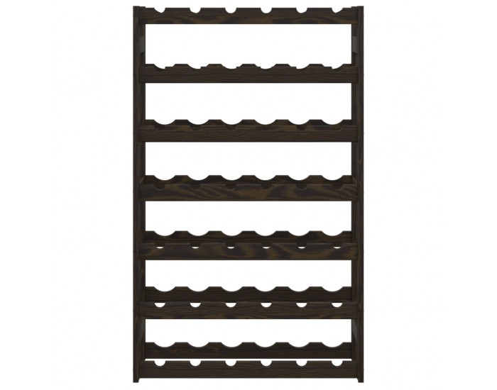 Sonata H Поставка за вино за 42 бутилки, черна, бор масив