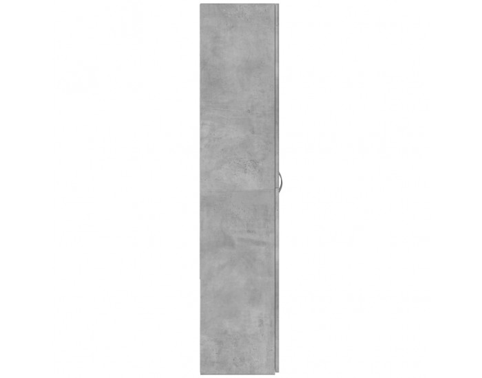 Sonata H Шкаф за документи, бетонно сив, 60x32x153 см, инженерно дърво