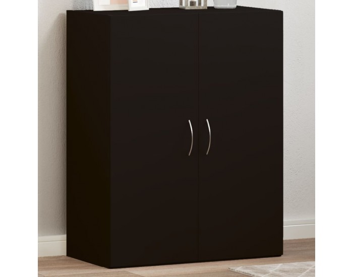 Sonata H Шкаф за документи, черен, 60x32x77,5 см, инженерно дърво