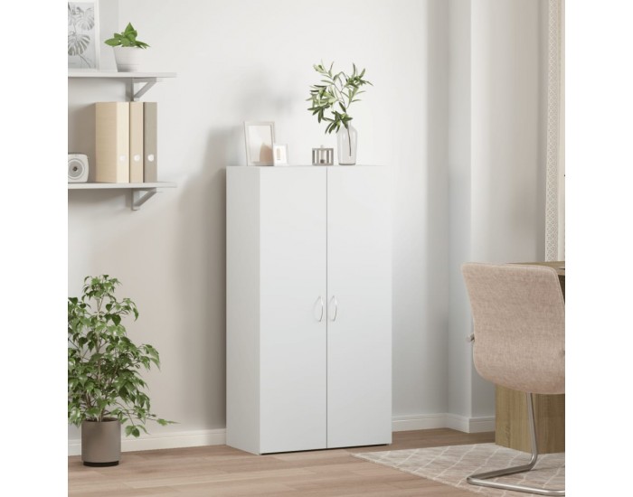 Sonata H Шкаф за документи, бял, 60x32x115 см, инженерно дърво