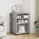 Sonata H Странична маса с колела бетонно сив 55x60x78 см инженерно дърво