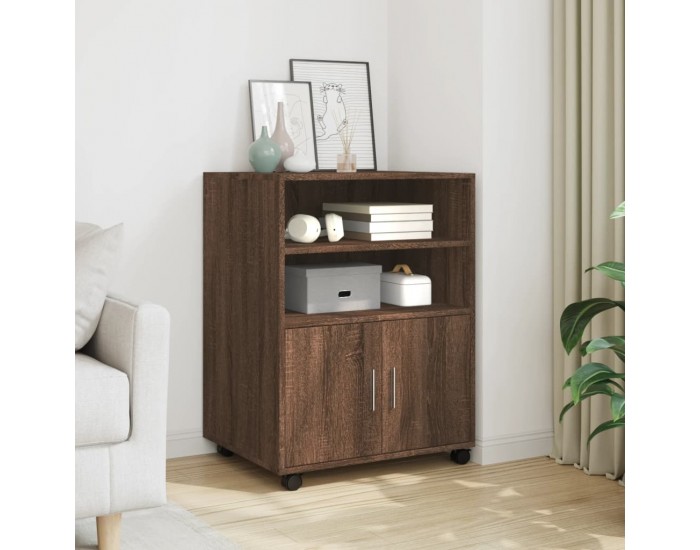 Sonata H Шкаф с колелца, кафяв дъб, 60x48x81 см, инженерно дърво