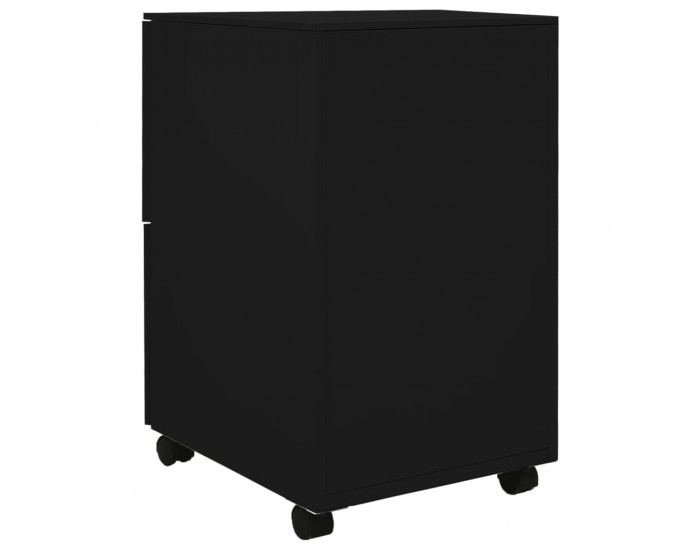 Sonata H Мобилен офис шкаф, черен, 39x45x67см, стомана