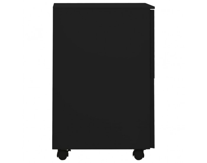 Sonata H Мобилен офис шкаф, черен, 39x45x67см, стомана