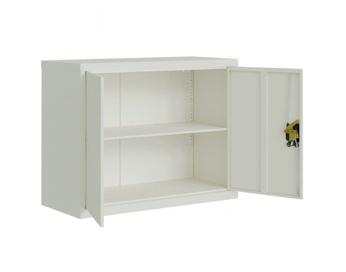 Sonata H Шкаф за папки светлосив 90x40x70 см стомана