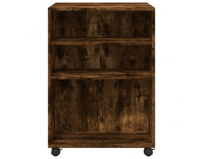 Sonata H Странична маса с колела опушен дъб 55x60x78 см инженерно дърво