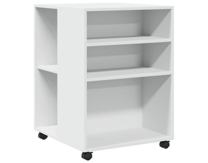 Sonata H Помощна маса с колелца бяла 55x60x78 см инженерно дърво