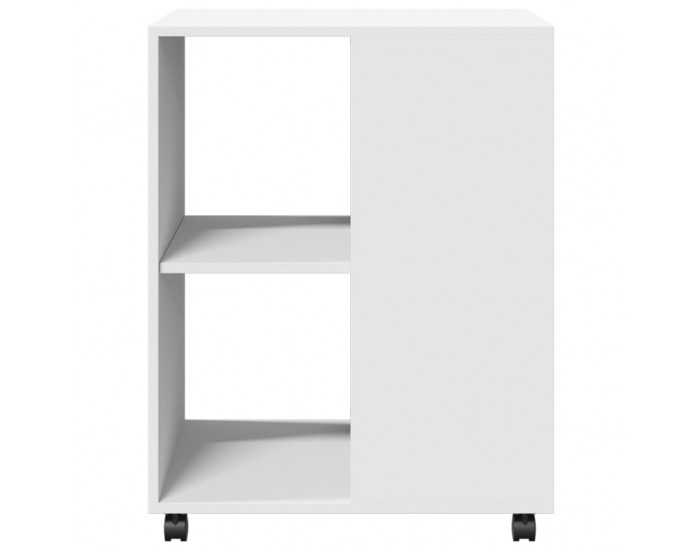 Sonata H Помощна маса с колелца бяла 55x60x78 см инженерно дърво