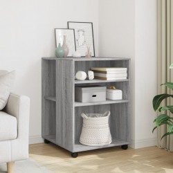 Sonata H Странична маса с колела сив сонома 55x60x78 см инженерно дърво - Шкафове, Витрини, Модулни секции