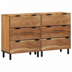 Sonata H Шкаф 2 pcs Кафяво 60 x 33 x 75 cm Масивна акациева дървесина Sonata H Шкаф 2 pcs Кафяво 60 x 33 x 75 cm Масивна акациева дървесина - Гардероби
