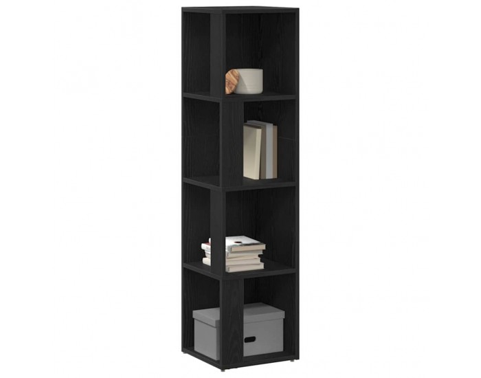 Sonata H Ъглови стелажи Черен дъб 33 x 33 x 132 см Инженерно дърво