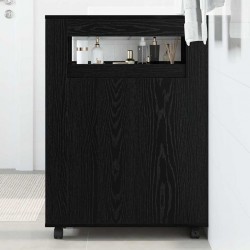 Sonata H Тънък банков шкаф Черен дъб 65 x 23 x 87 см Инженерно дърво Sonata H Тънък банков шкаф Черен дъб 65 x 23 x 87 см Инженерно дърво - Гардероби