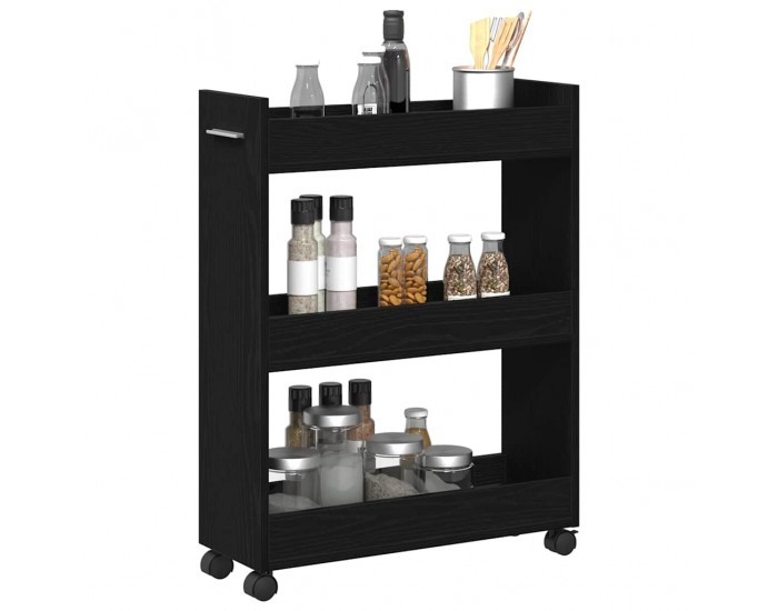 Sonata H За шкафове с колело Черен дъб 60 x 22 x 79 см Инженерно дърво