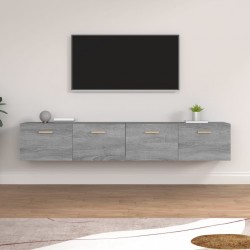Sonata H Стенни шкафове 2 бр Сив сонома 100x36,5x35 см инженерно дърво Sonata H Стенни шкафове 2 бр Сив сонома 100x36,5x35 см инженерно дърво - Гардероби