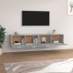 Sonata H Стенни шкафове 2 бр Сив сонома 100x36,5x35 см инженерно дърво