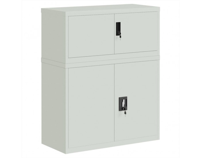 Sonata H Шкаф за папки светлосив 90x40x110 см стомана