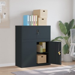 Sonata H Шкаф за папки антрацит 90x40x110 см стомана Sonata H Шкаф за папки антрацит 90x40x110 см стомана - Гардероби