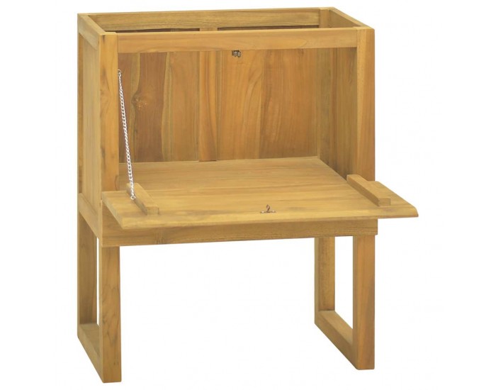 Sonata H Шкаф за баня, 60x40x75 см, тиково дърво масив