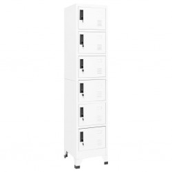 Sonata H Заключващ се шкаф, бял, 38x40x180 см, стомана - Гардероби