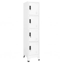 Sonata H Заключващ се шкаф, бял, 38x45x180 см, стомана - Гардероби