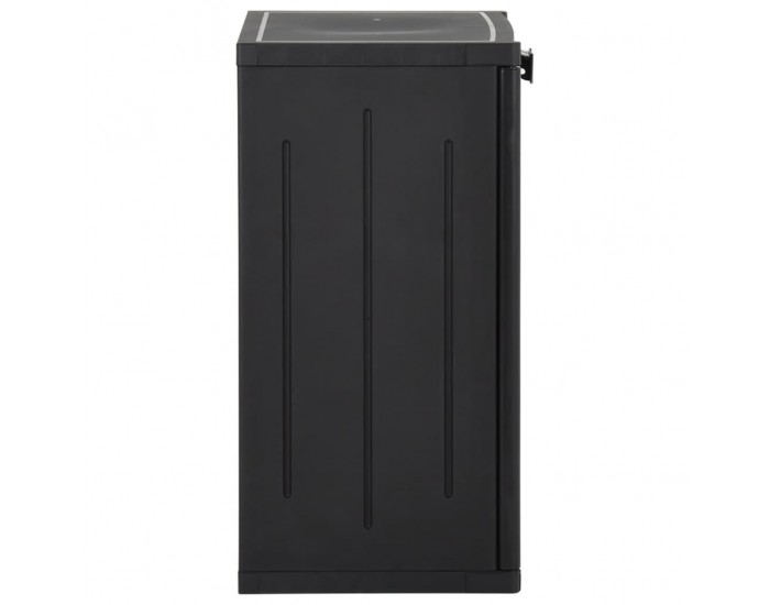 Sonata H Градински шкаф за съхранение, черен, 65х45х88 см, PP ратан