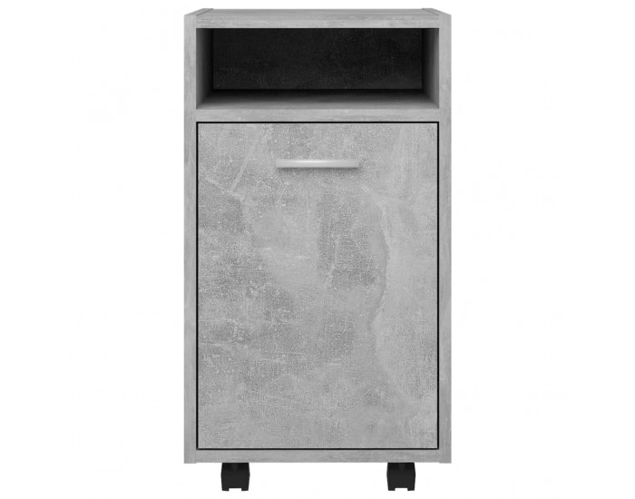 Sonata H Страничен шкаф с колела бетонно сив 33x38x60 см инженерно дърво