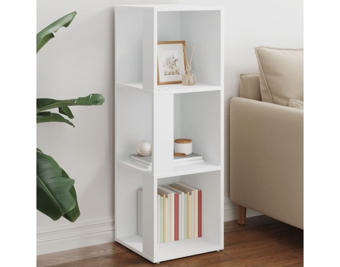 Sonata H Ъглов шкаф, бял, 33x33x100 см, инженерно дърво