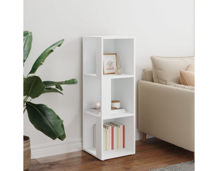 Sonata H Ъглов шкаф, бял, 33x33x100 см, инженерно дърво