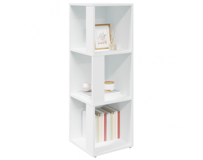 Sonata H Ъглов шкаф, бял, 33x33x100 см, инженерно дърво