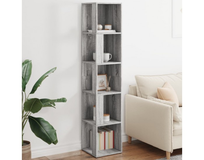 Sonata H Ъглов шкаф, сив сонома, 33x33x164,5 см, инженерно дърво