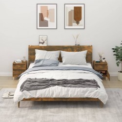 Sonata H Нощни шкафчета 2 бр опушен дъб 40x35x50 см - Гардероби