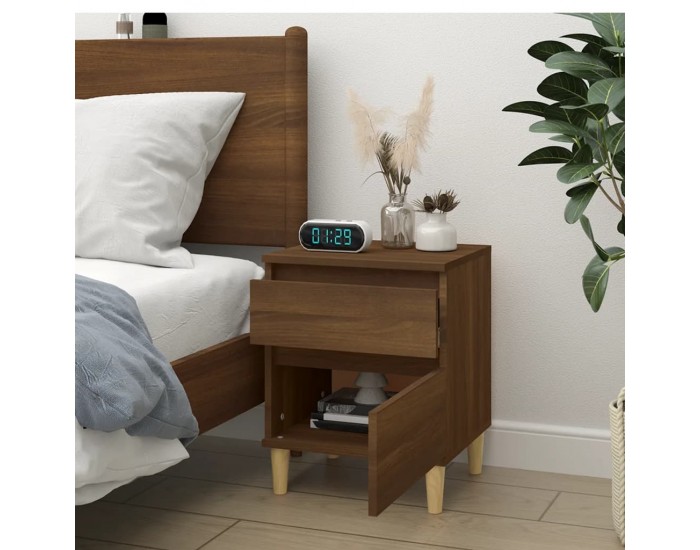 Sonata H Нощно шкафче, кафяв дъб, 40x35x50 см