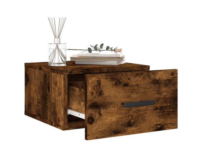 Sonata H Нощни шкафчета за стенен монтаж, 2 бр, опушен дъб, 35x35x20 см