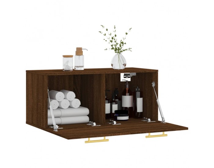 Sonata H Стенен шкаф, кафяв дъб, 80x36,5x35 см, инженерно дърво