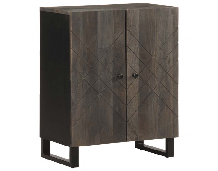 Sonata H 3 броя бюфети черен 60x33x75 cm Масивна дървесина Манго