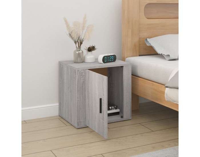 Sonata H Нощно шкафче, сив сонома, 50x39x47 см
