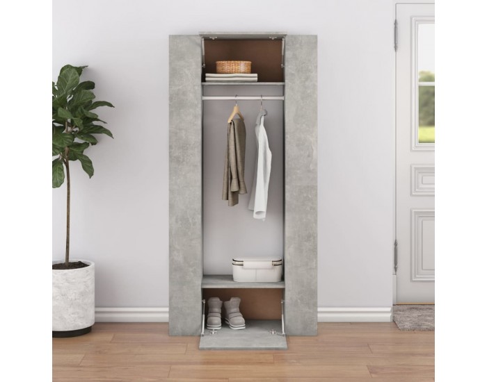 Sonata H Шкафове за коридор, 2 бр, бетонно сиви, инженерно дърво