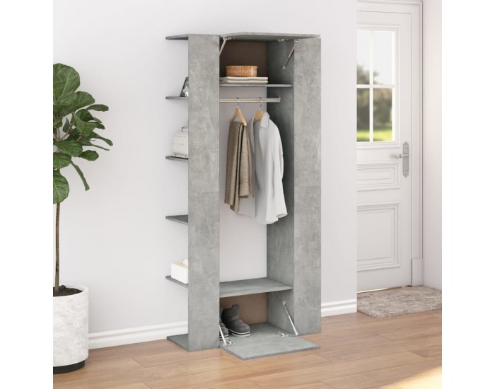 Sonata H Шкафове за коридор, 2 бр, бетонно сиви, инженерно дърво