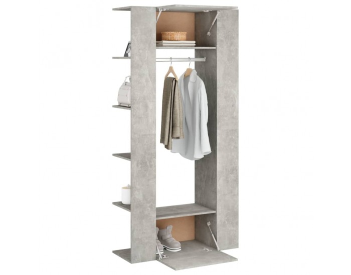 Sonata H Шкафове за коридор, 2 бр, бетонно сиви, инженерно дърво