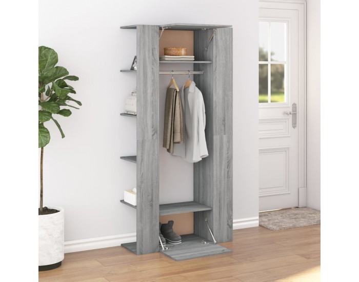 Sonata H Шкафове за антре, 2 бр, сив сонома, инженерно дърво