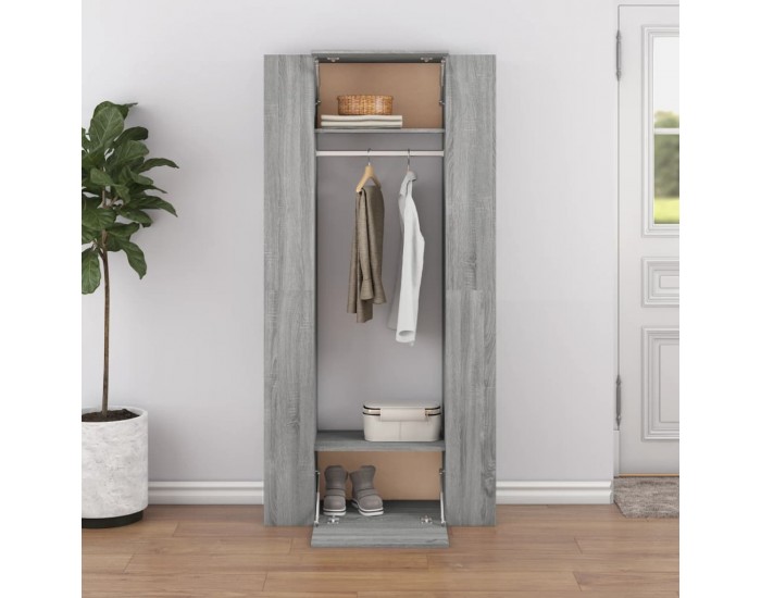 Sonata H Шкафове за антре, 2 бр, сив сонома, инженерно дърво