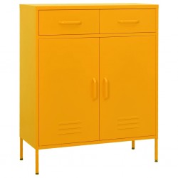 Sonata H Шкаф за съхранение, горчица, 80х35х101,5 см, стомана Sonata H Шкаф за съхранение, горчица, 80х35х101,5 см, стомана - Гардероби