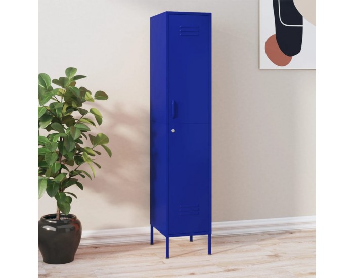 Sonata H Шкаф с отделения, нейви синьо, 35x46x180 см, стомана