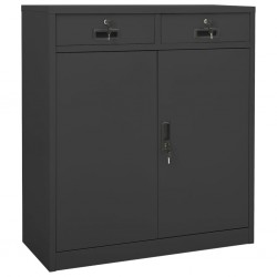 Sonata H Офис шкаф, антрацит, 90x40x102 см, стомана - Гардероби