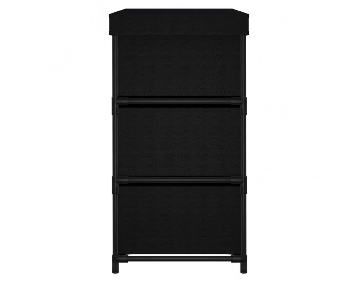 Sonata H Шкаф за съхранение с 6 чекмеджета, 55x29x55 см, черна стомана