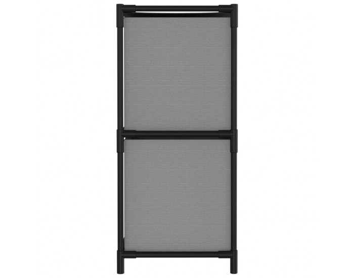 Sonata H Шкаф за съхранение 4 текстилни кошници сив 63x30x71 см стомана