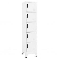 Sonata H Заключващ се шкаф, бял, 38x40x180 см, стомана - Гардероби