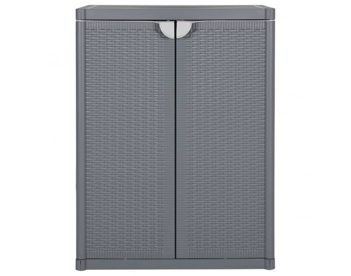 Sonata H Градински шкаф за съхранение, сив, 65х45х88 см, PP ратан
